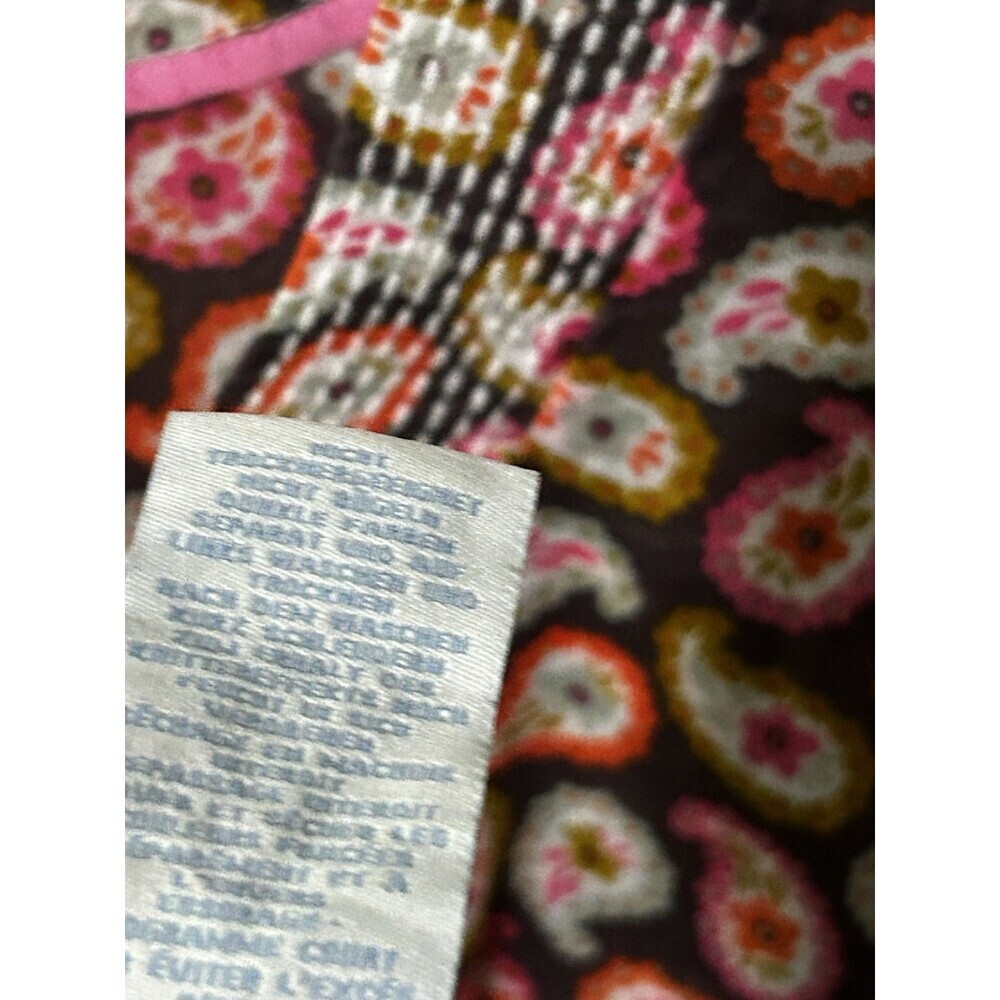 Boden Paisley Gauzy Swim Coverup Size 6 US Brown Pink Stripe Trim Embroidery - Picture 7 of 8
